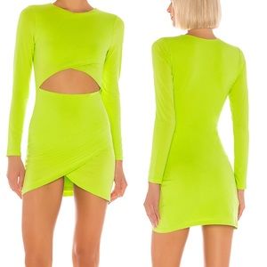 superdown Kierra Mini Dress in Neon Lime